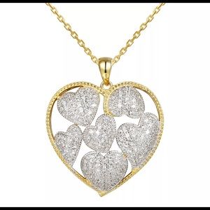 Valentines Cluster Heart Necklace